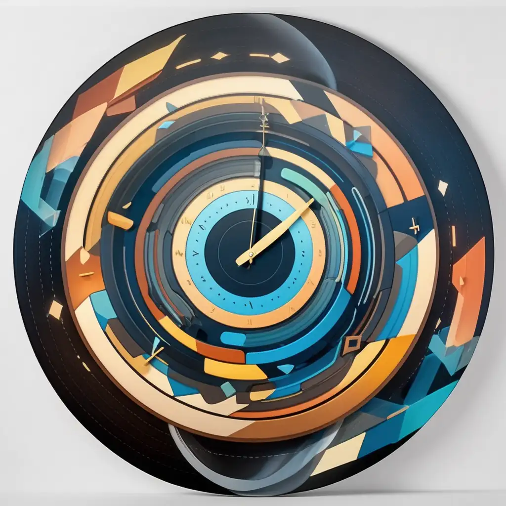 stylized expression of circadian rhythm abstract turntable
