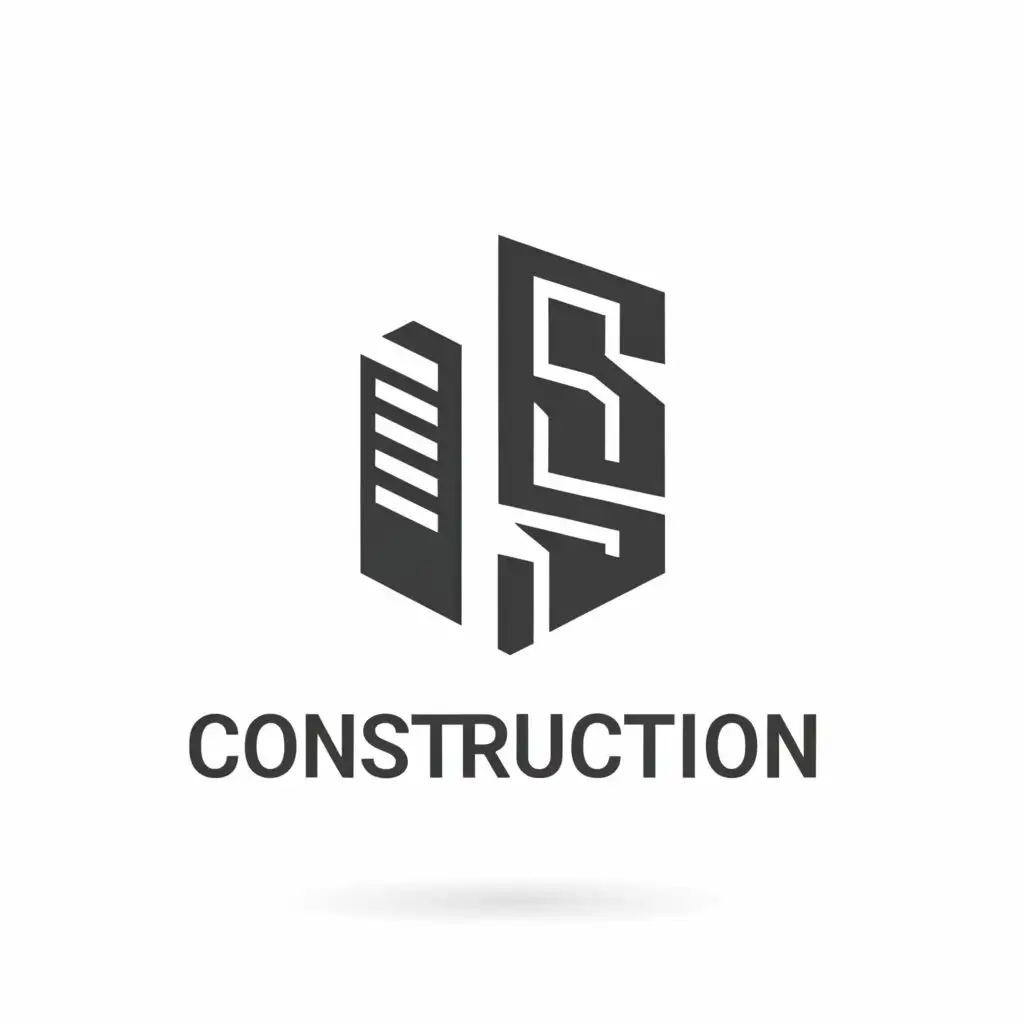 a logo design,with the text "S S CONSTRUCTION", main symbol:BUILDING,Moderate,be used in Construction industry,clear background