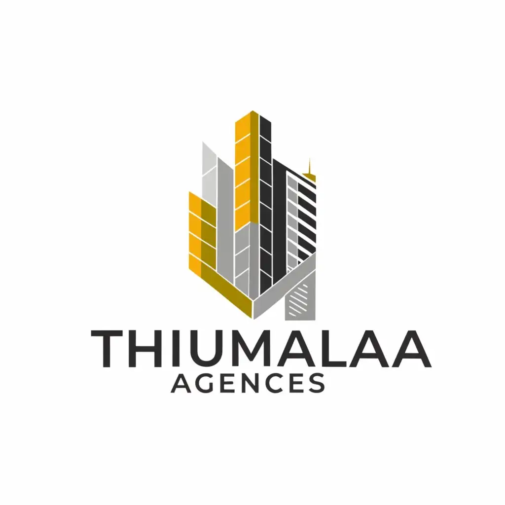 a logo design,with the text "THIRUMALA AGENCIES", main symbol:Building construction,Moderate,be used in Construction industry,clear background