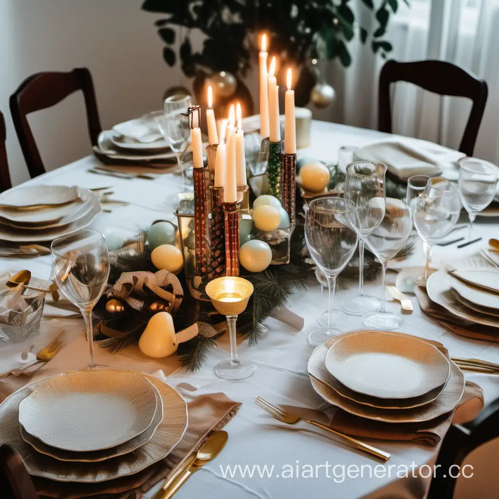 Joyful-Family-Gathering-Festively-Set-Table-After-a-Memorable-Celebration