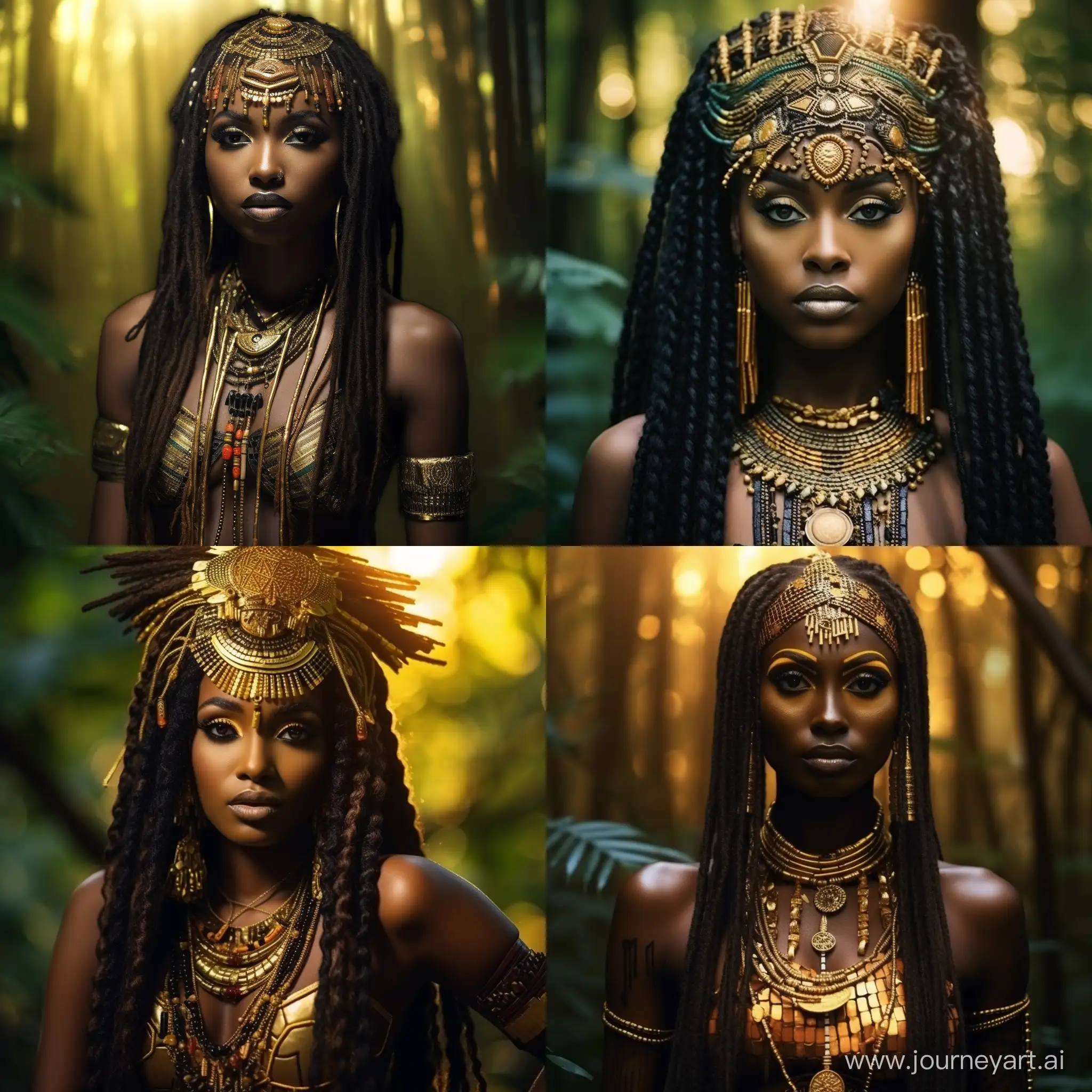 Enchanting-African-Rasta-Beauty-with-Luminescent-Eyes-in-the-Forest
