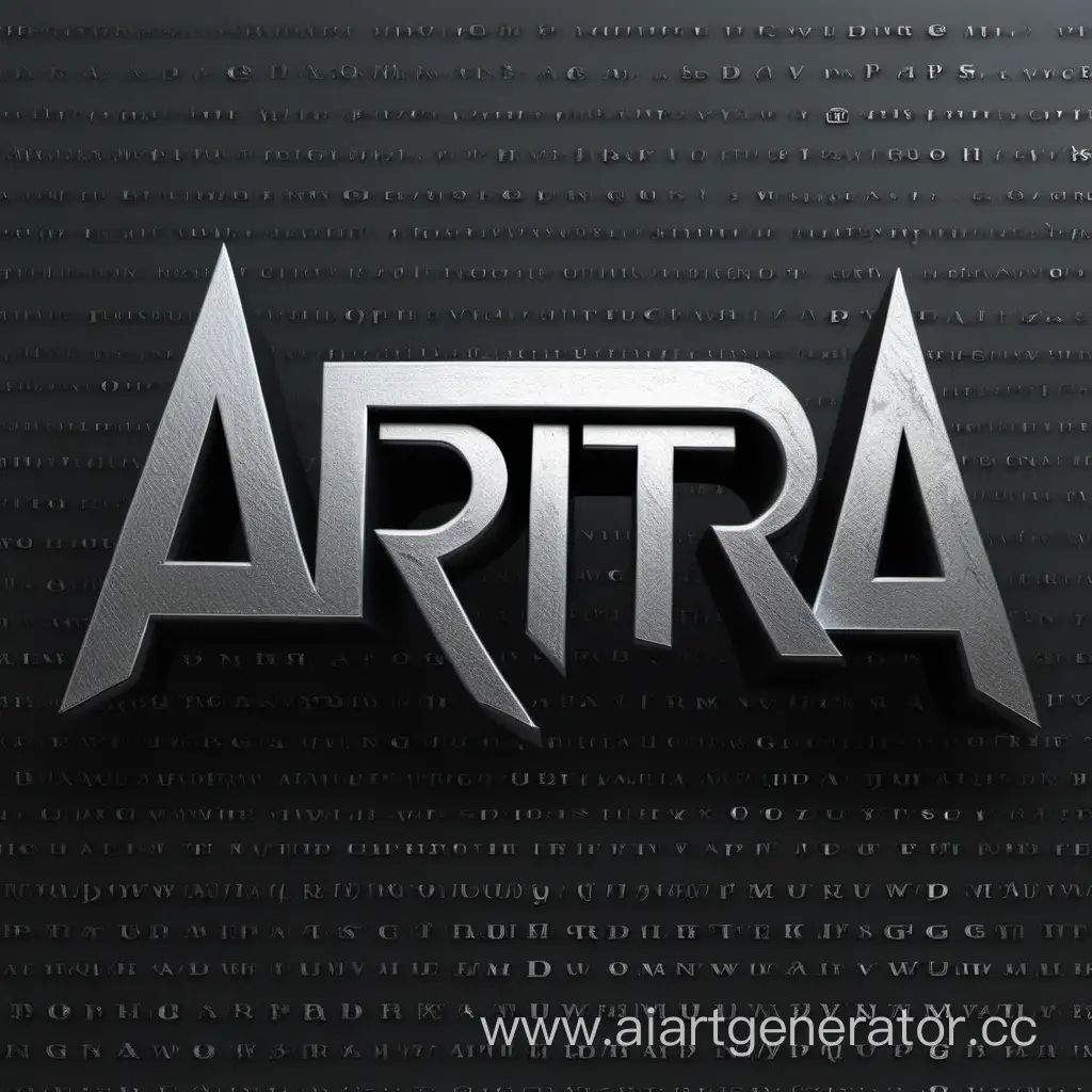 generate text "Artra" like a black metall group with silver text
