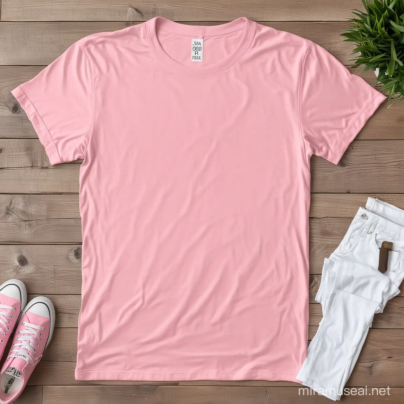 bella + canvas 3001 mockup in charity pink with blank tshirt