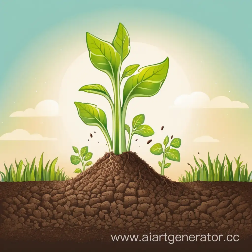 Nurturing-Soil-Cartoon-with-Plant-in-Soft-Illumination