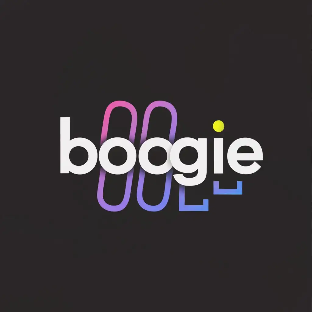 LOGO-Design-For-Boogie-Dynamic-Typography-with-Abstract-Symbol-on-Clean-Background
