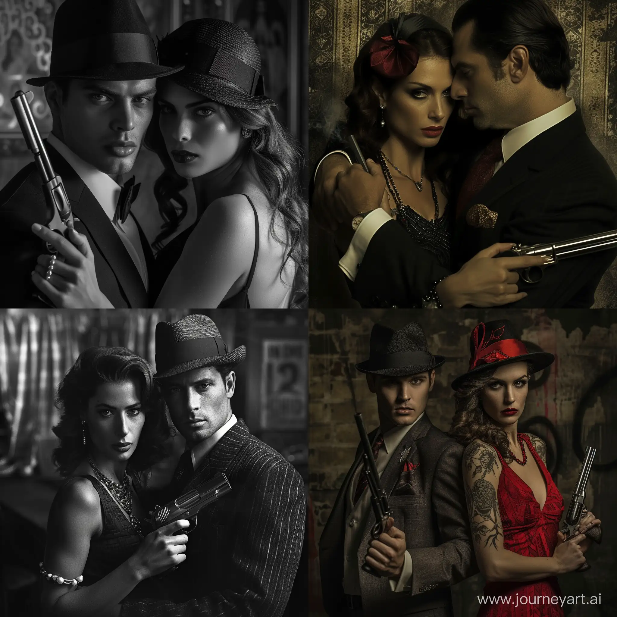 Romantic-Mafia-Couple-Embracing-in-Moody-Ambiance