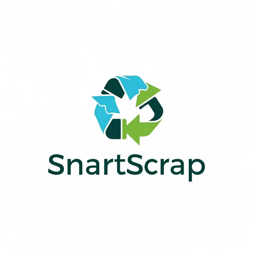 LOGO-Design-for-SmartScrap-EcoFriendly-Green-Plant-Symbol-with-Scrap-Elements-on-a-Clear-Background