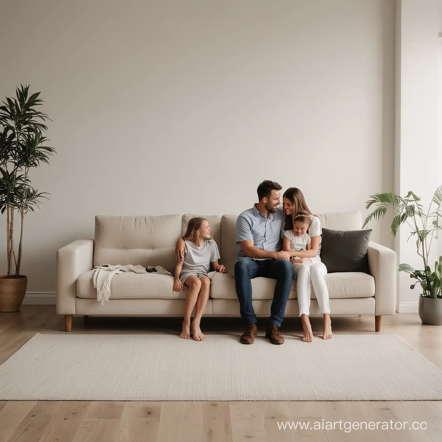 Family-Relaxing-on-Minimalist-Couch