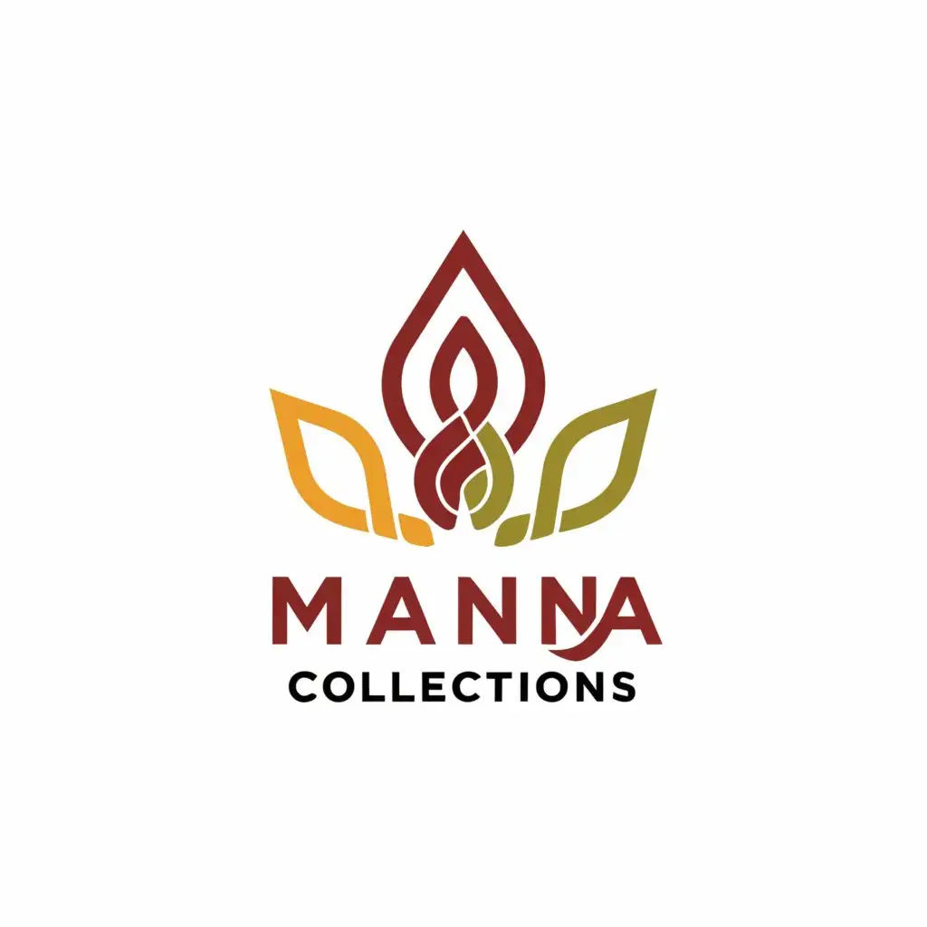 a logo design,with the text "Manna Collections", main symbol:clothing, ethnic, indian,Moderate,be used in Retail industry,clear background
