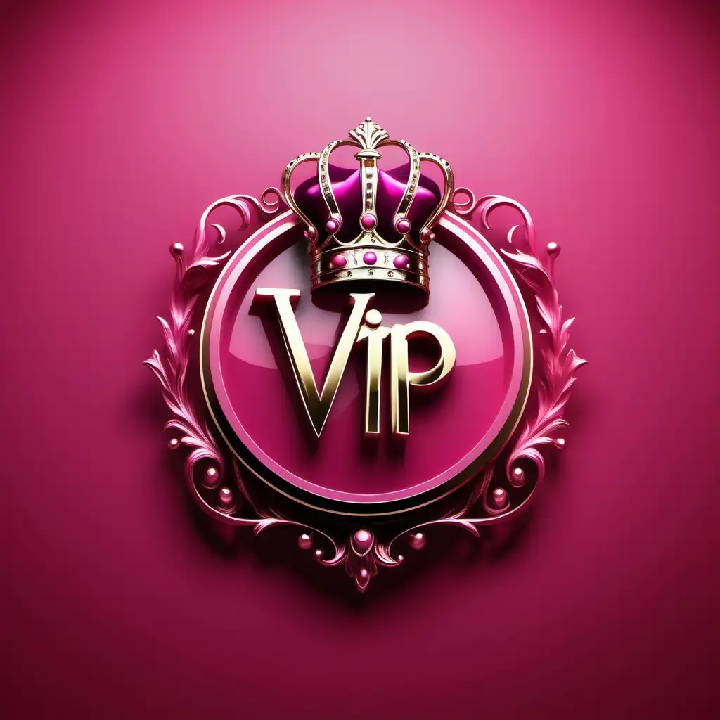 Luxurious Pink Fashion Store Logo Vitrine VIP BR