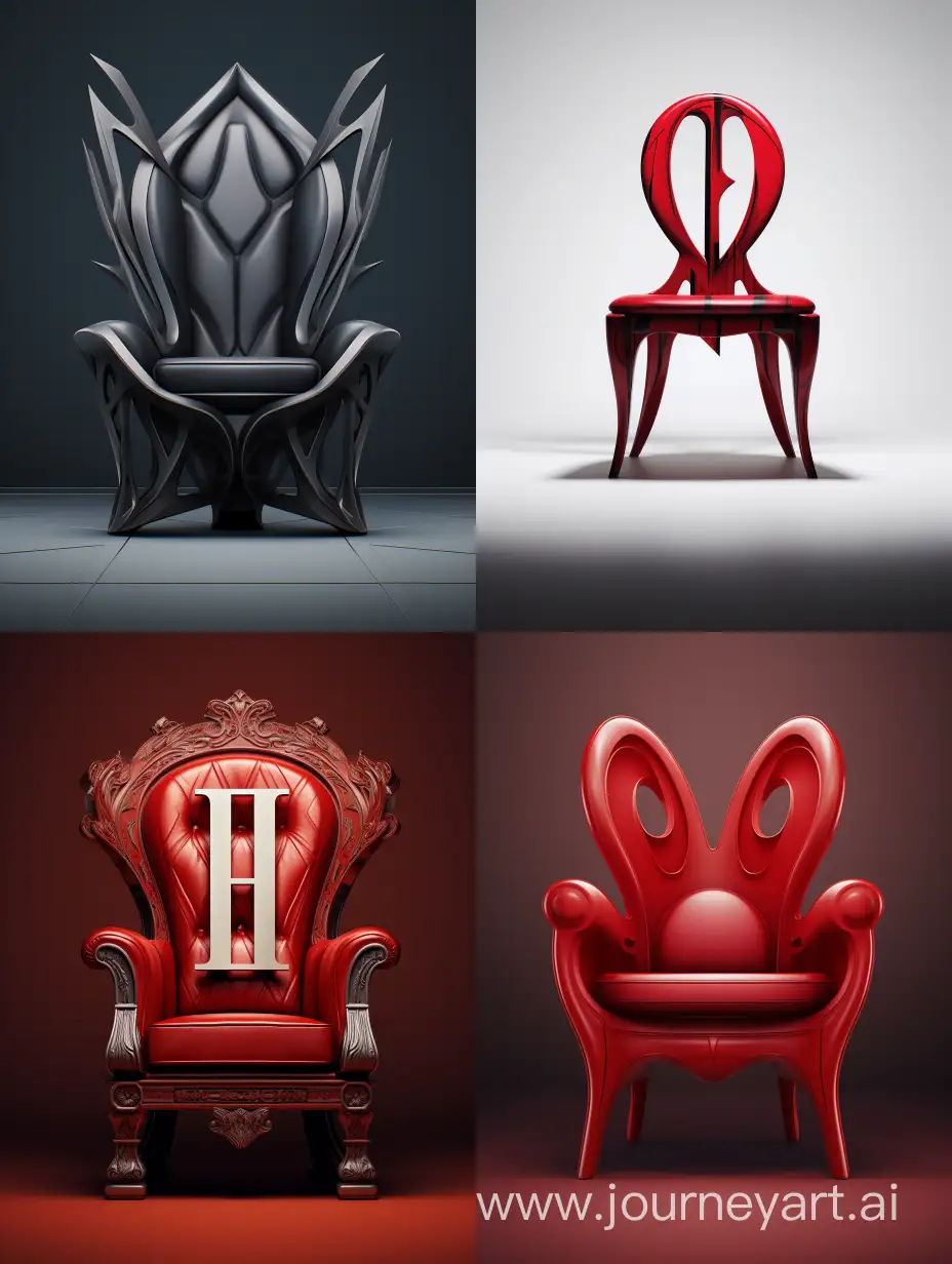 make a logo chair shaped h 

