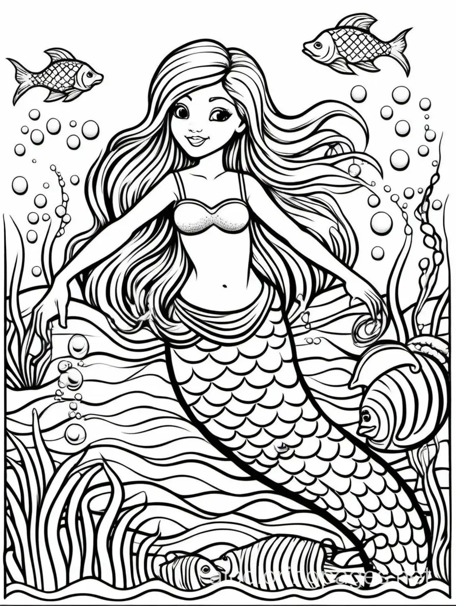 Ocean-Animals-Coloring-Page-for-Kids-Mermaid-and-Sea-Creatures