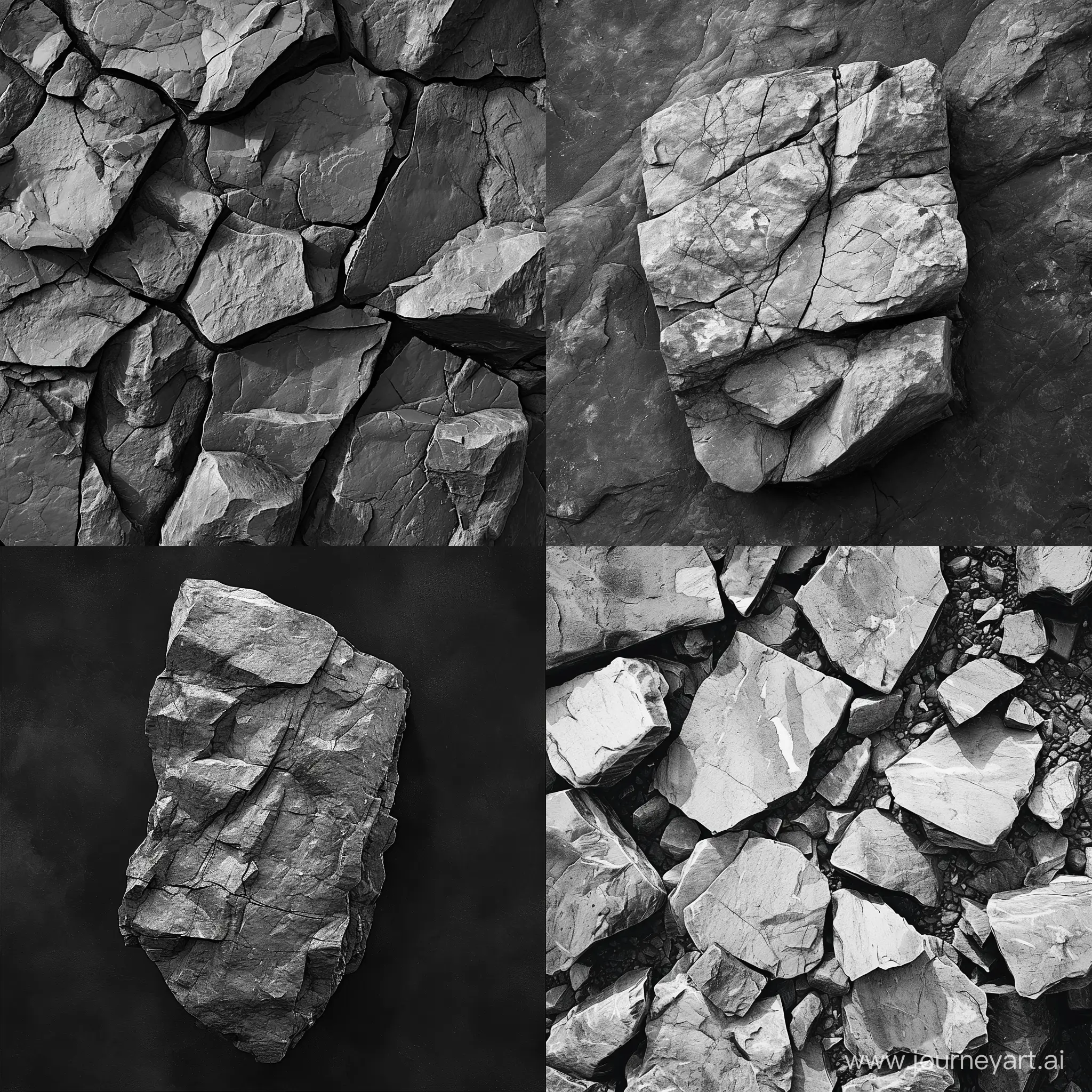 Monochromatic-TopView-Rock-Texture-with-Realistic-Displacement