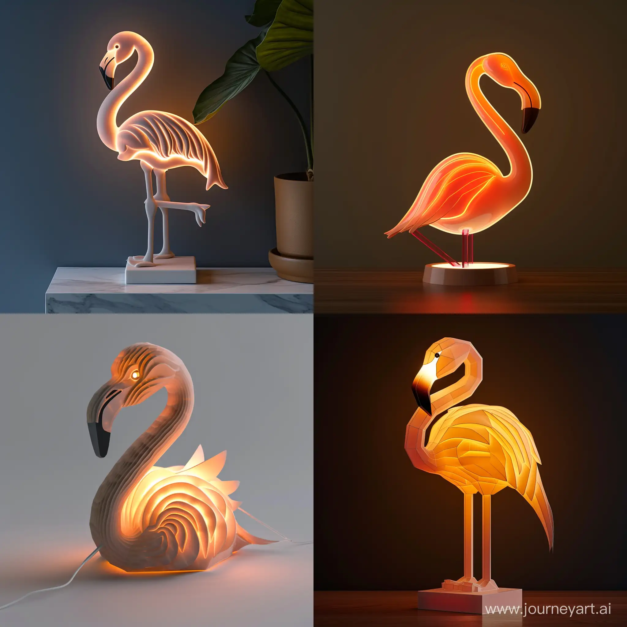 Design of a flamingo lighting unit
