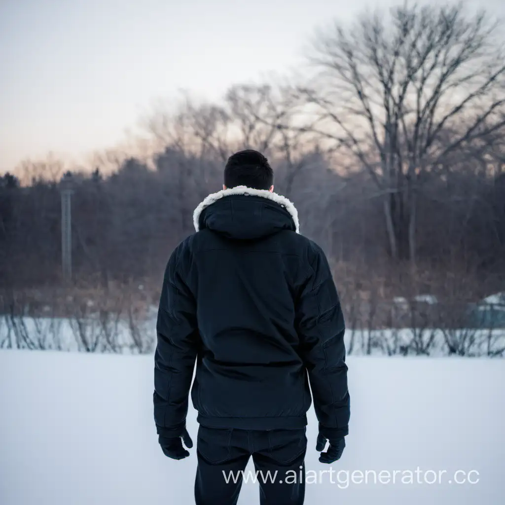 Young-Man-Standing-in-Winter-Landscape