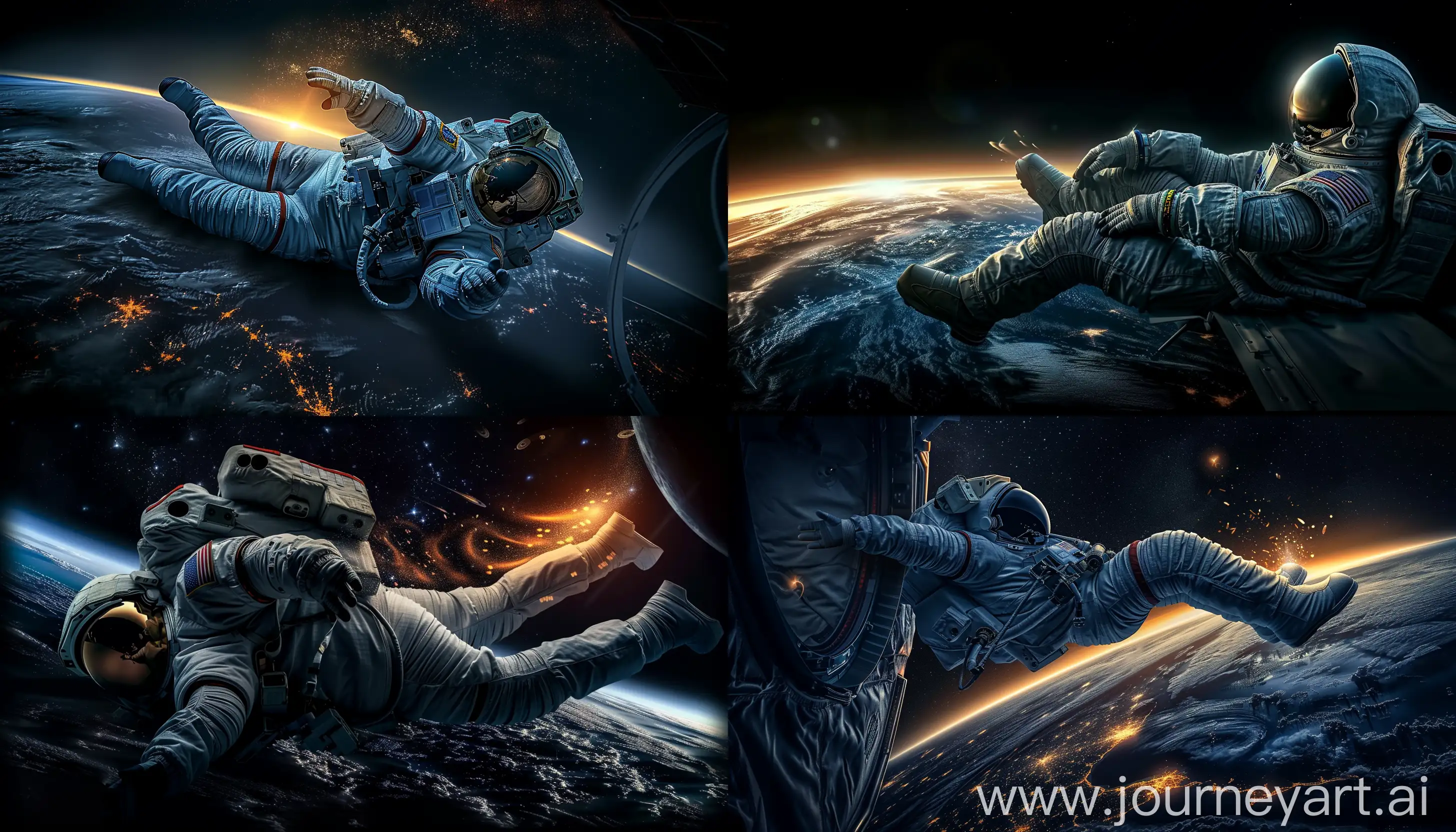 Astronaut-Falling-from-Spacecraft-Cinematic-Golden-Hour-Capture