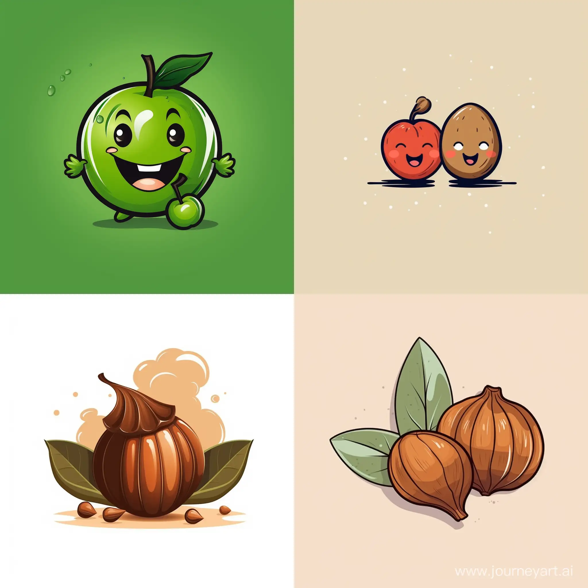 I need a logo based on hazelnuts, and the logo should be cute.