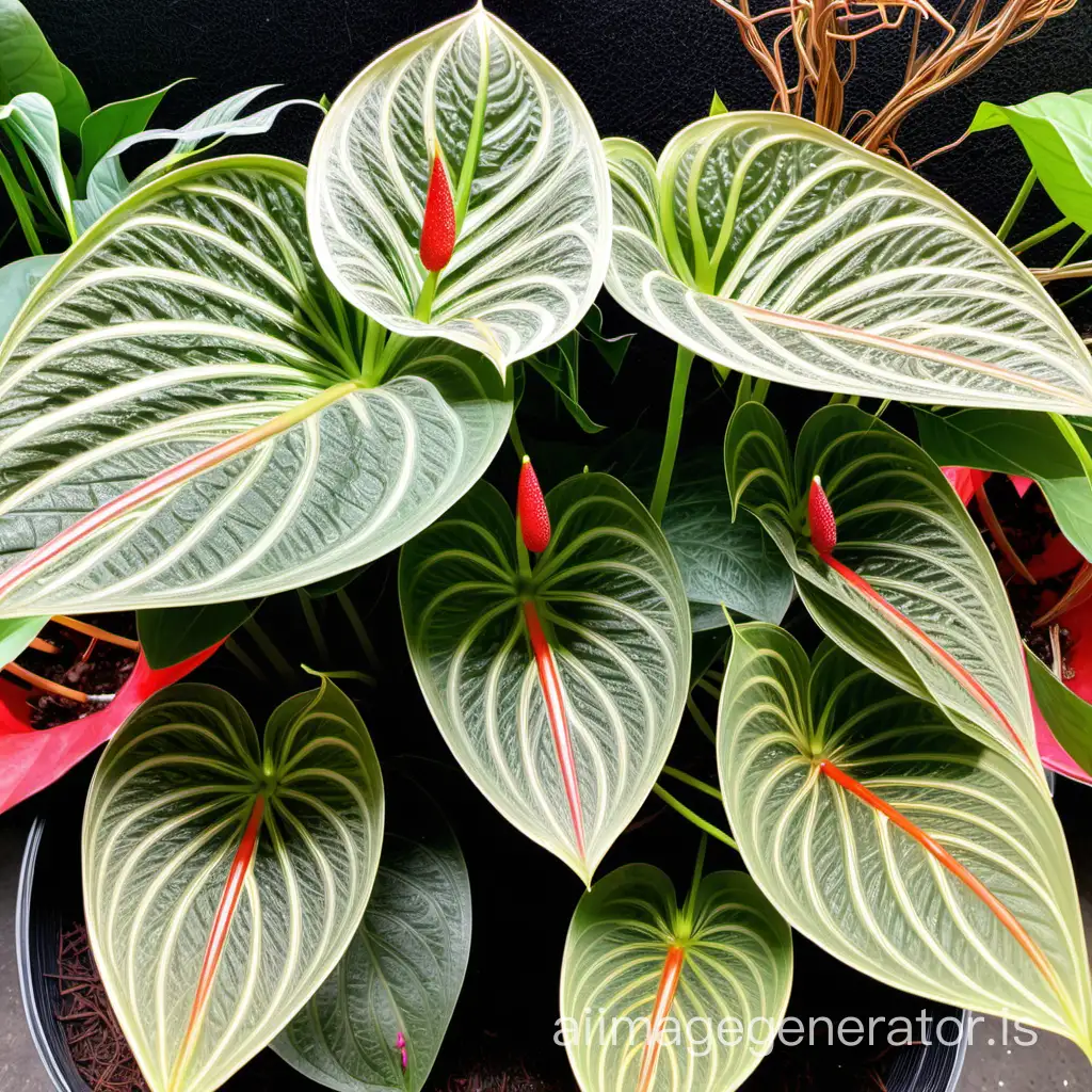 Anthurium crystallinum plants