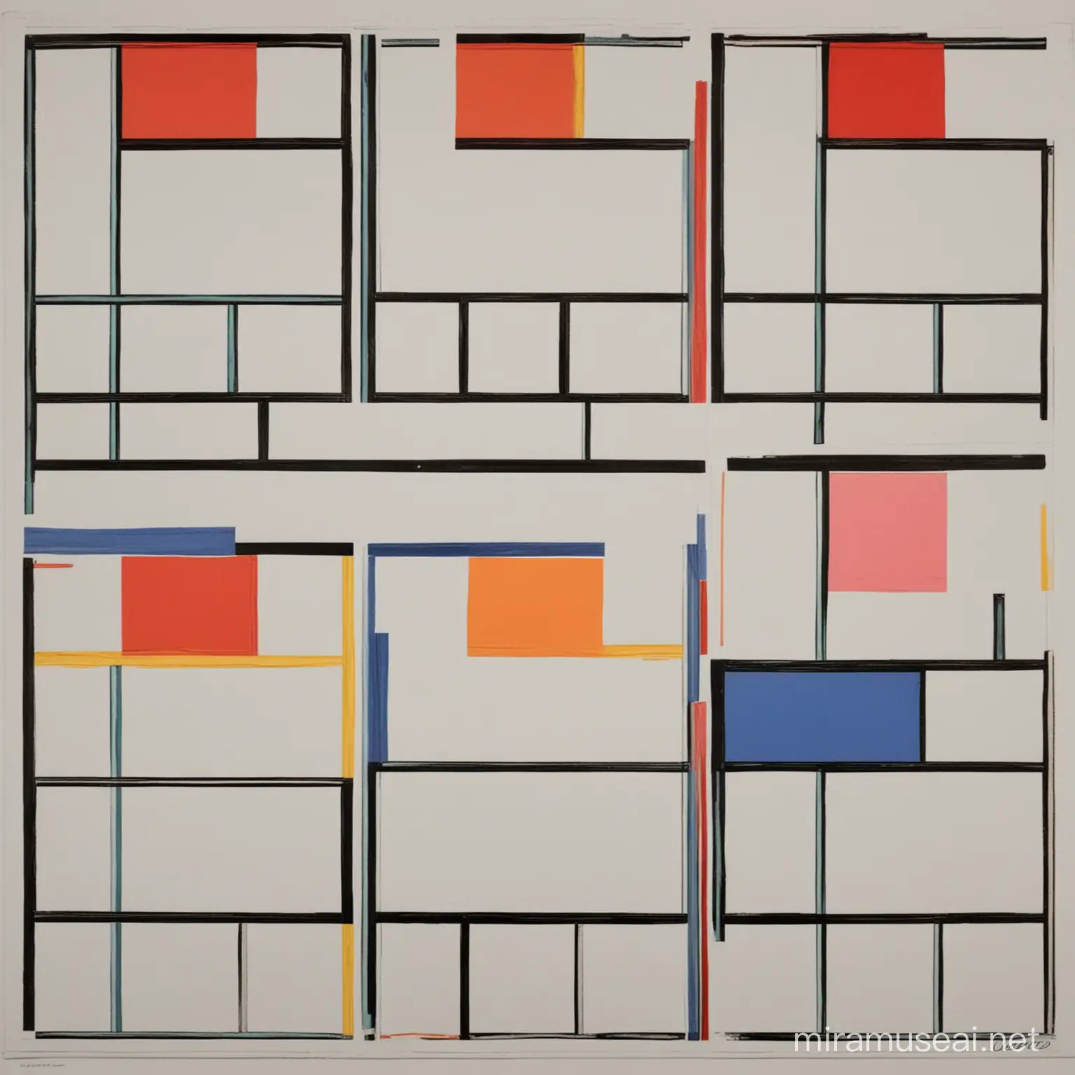 Combining the style of Warhol and Mondrian