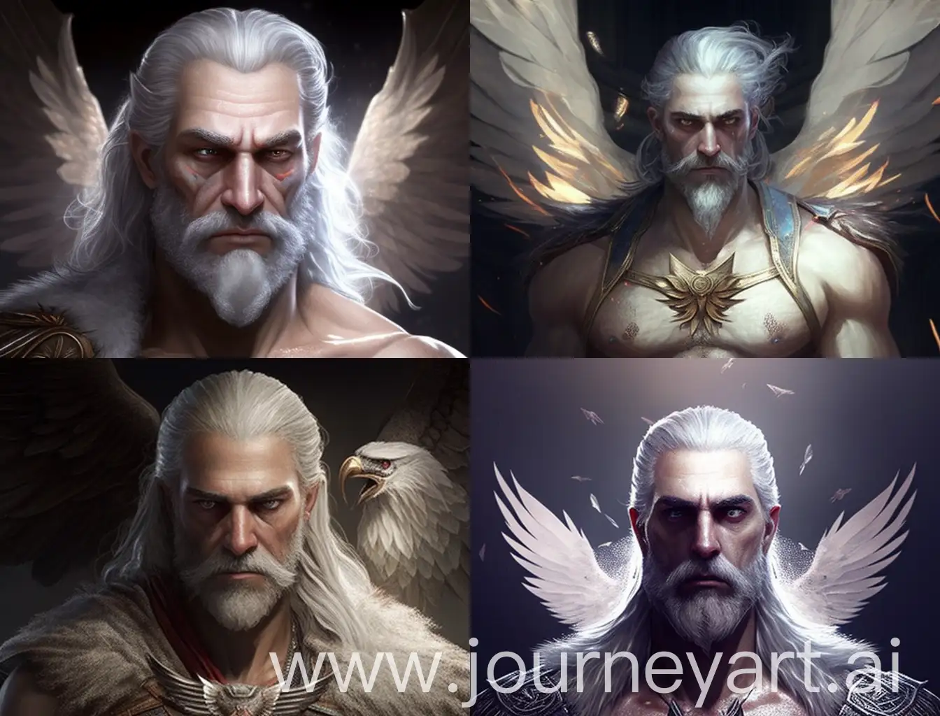 Geralt, Greek style, in the form of a Greek god
