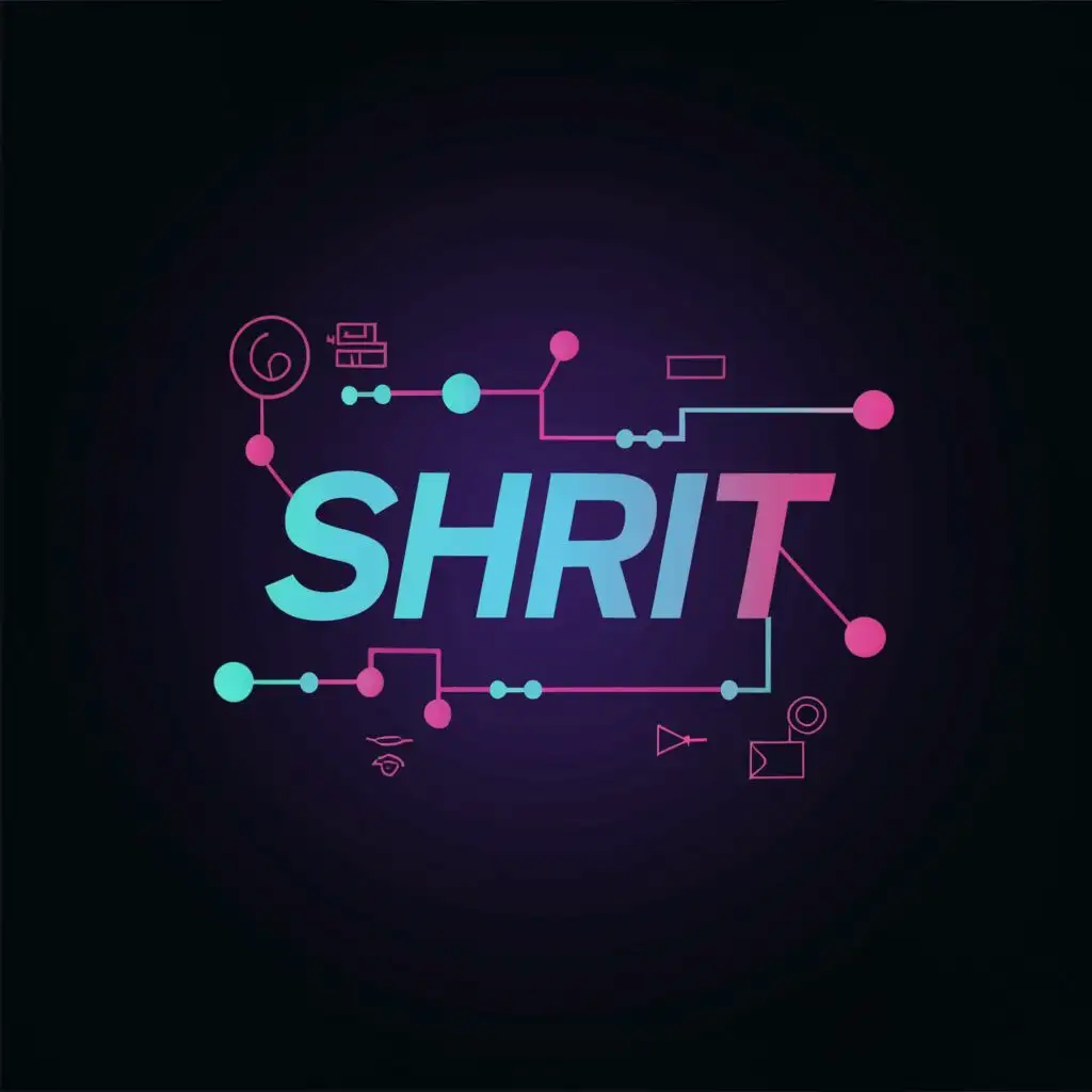 logo, dark gradient, technology, black, with the text "SHR IT", typography, be used in Technology industry