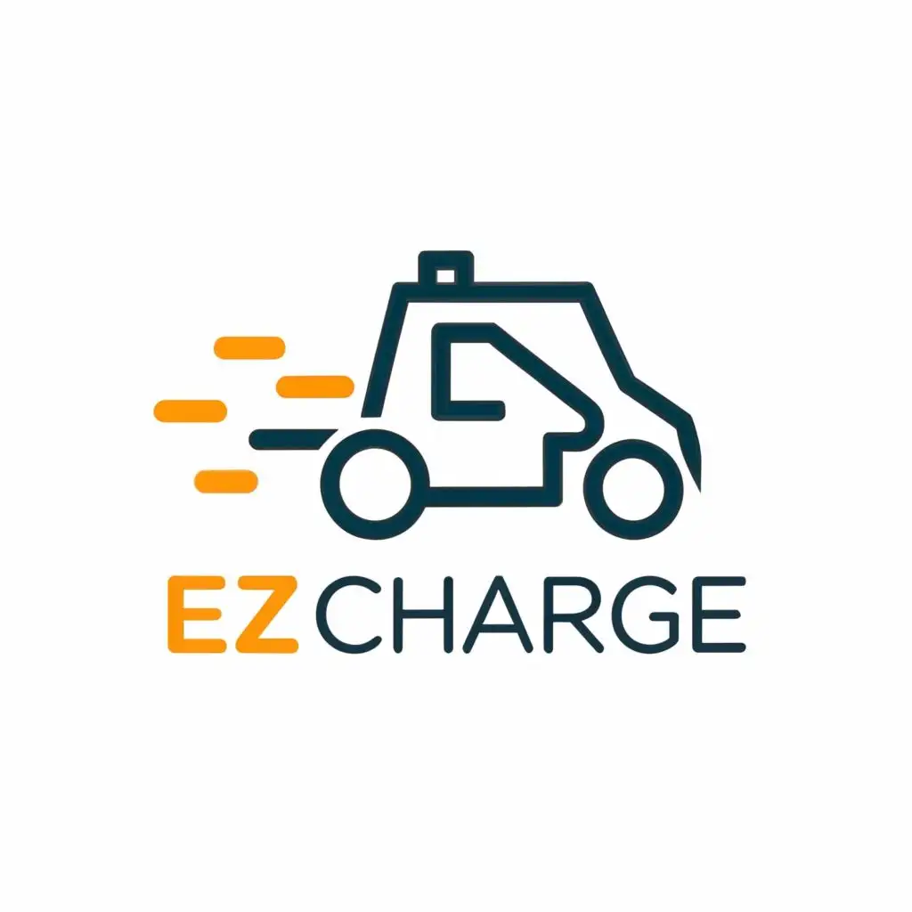 LOGO-Design-For-EZ-Charge-Electric-Blue-Green-with-Lightning-Bolt-and-Plug-Theme