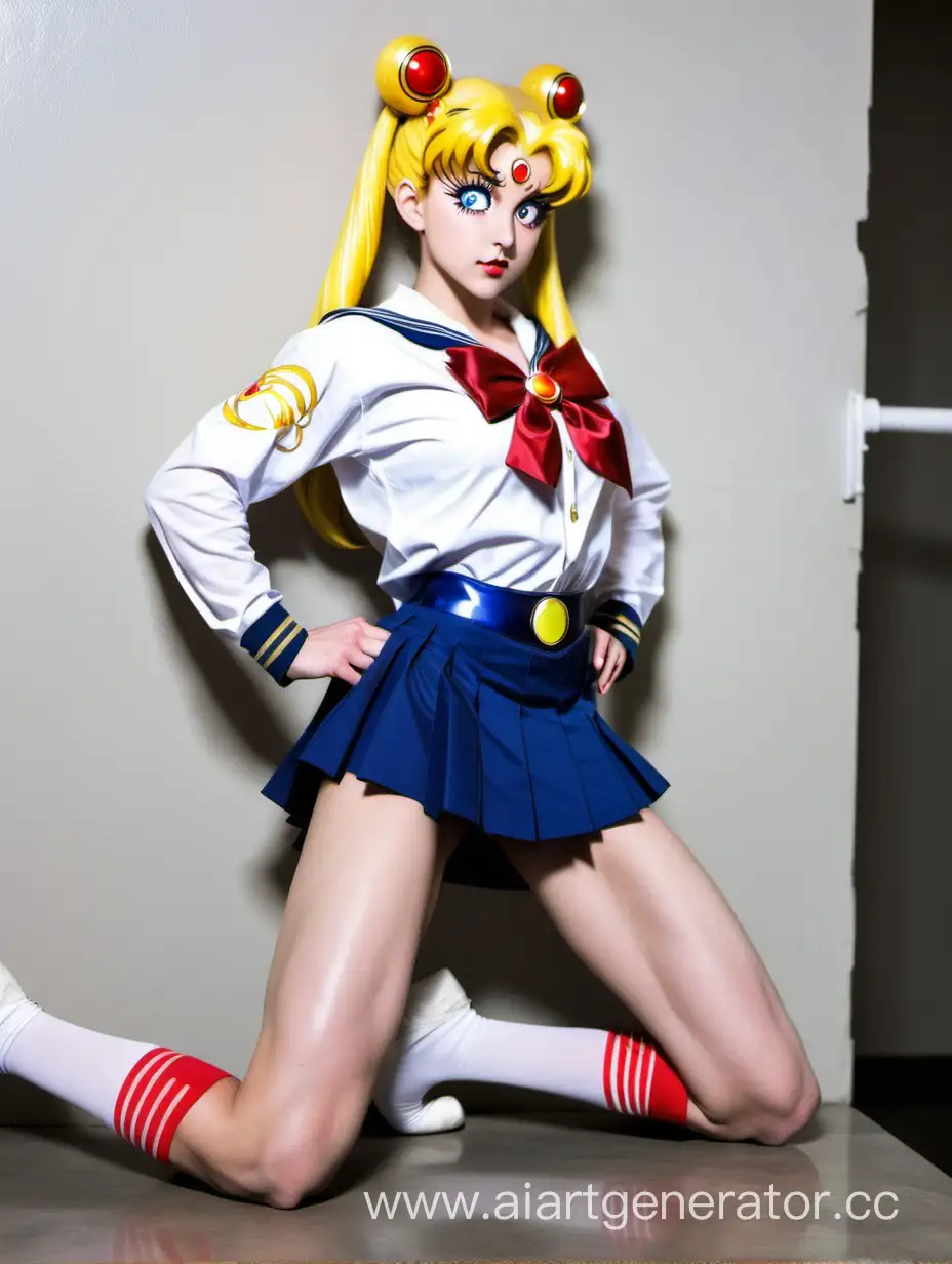 Powerful-Sailor-Moon-Posing-Against-Wall-with-Muscular-Thighs
