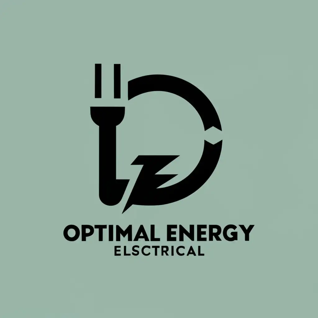 logo, OE, with the text "Optimal Energy Electrical", typography, be used in Technology industry