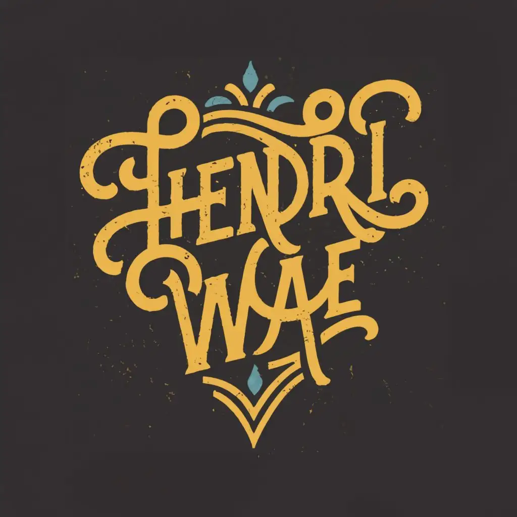 logo, Grafity, with the text "Hendri wae", typography