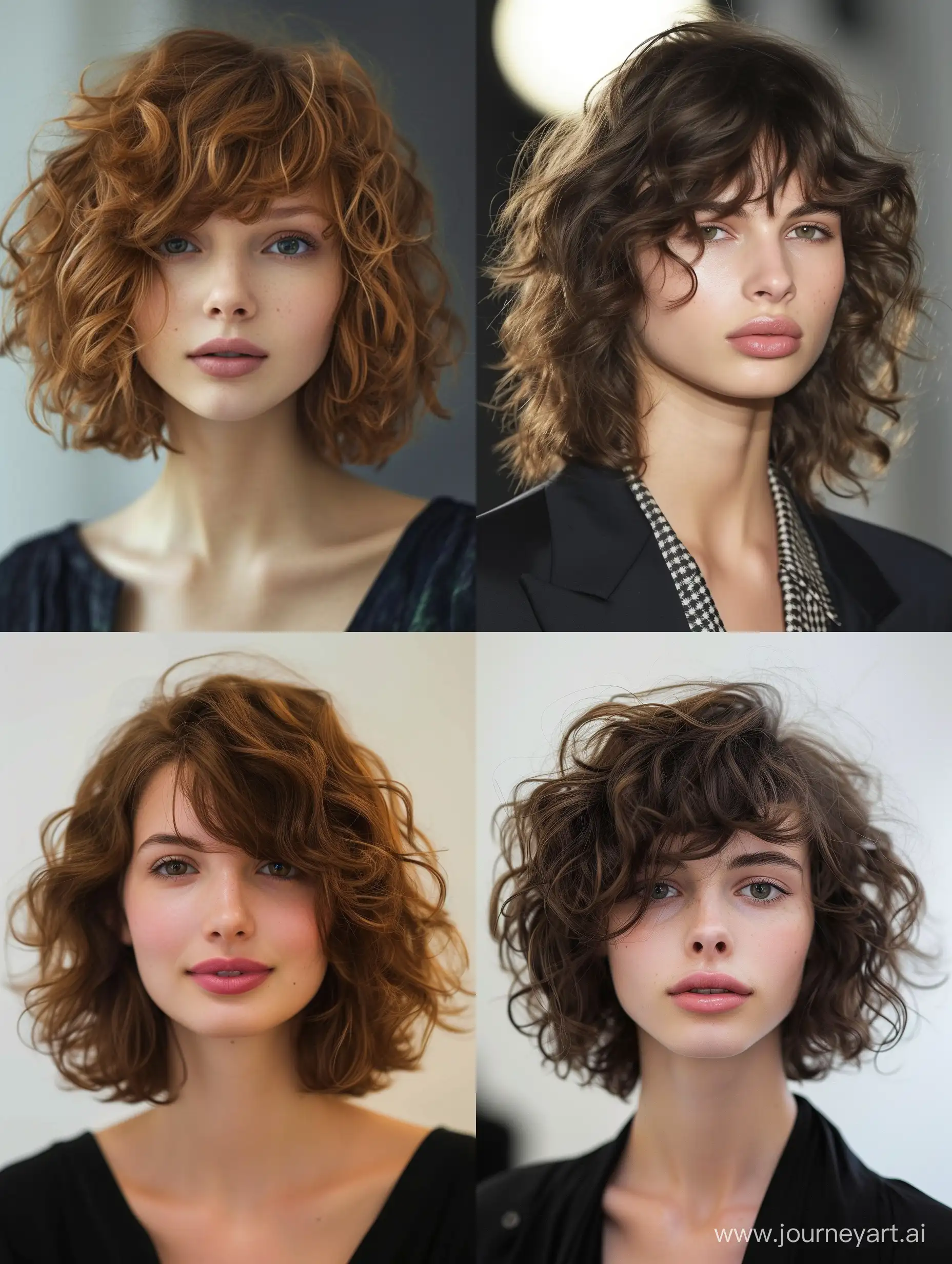 trendy spring haircuts medium length curly for women 2024