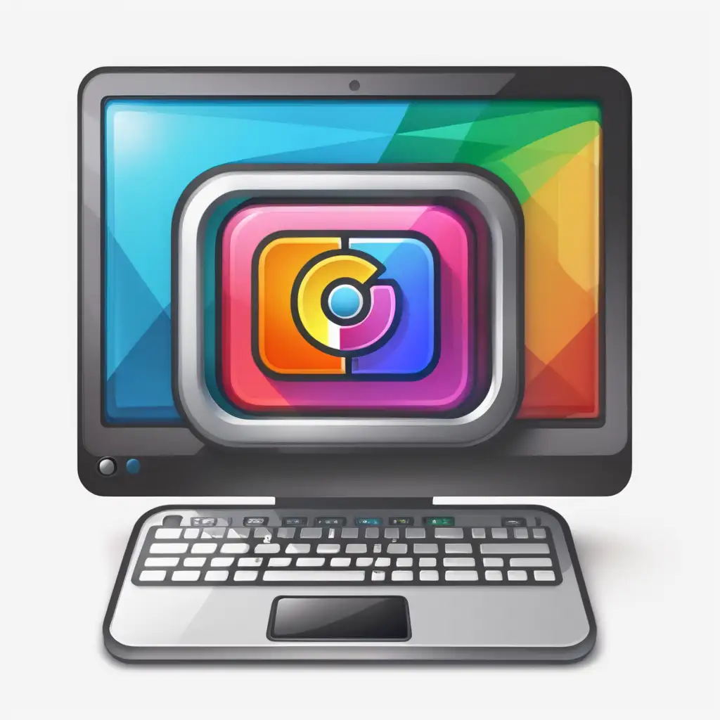 Computer Security Icon in Vibrant Colors