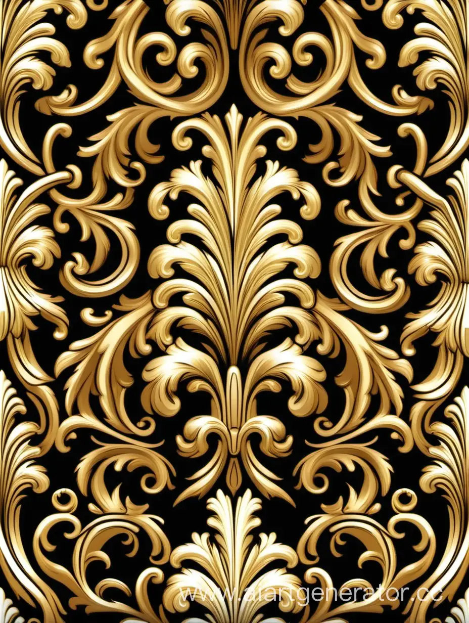 Vector golden vintage classic baroque style seamless pattern, ornament. vector