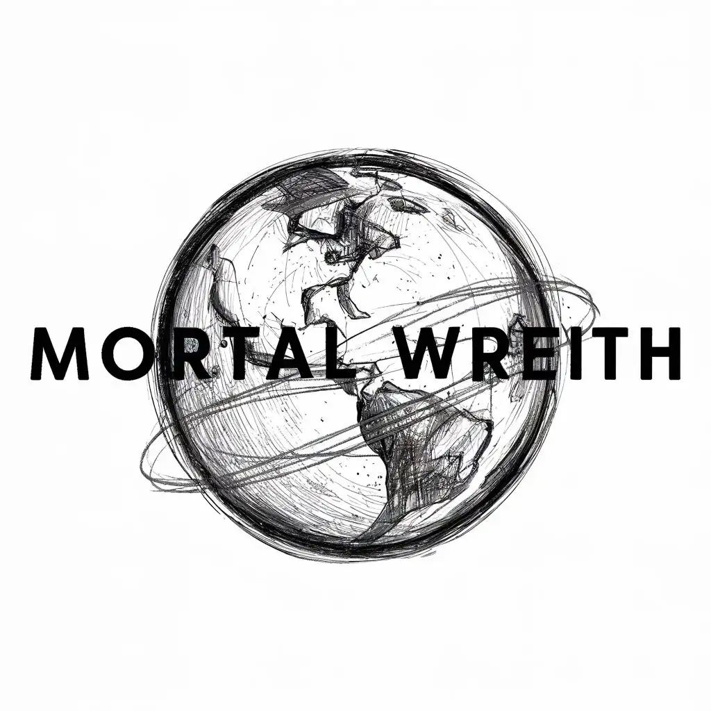 LOGO-Design-For-Mortal-Wreith-Elegant-Sketched-Earth-Theme-with-Distinct-Typography