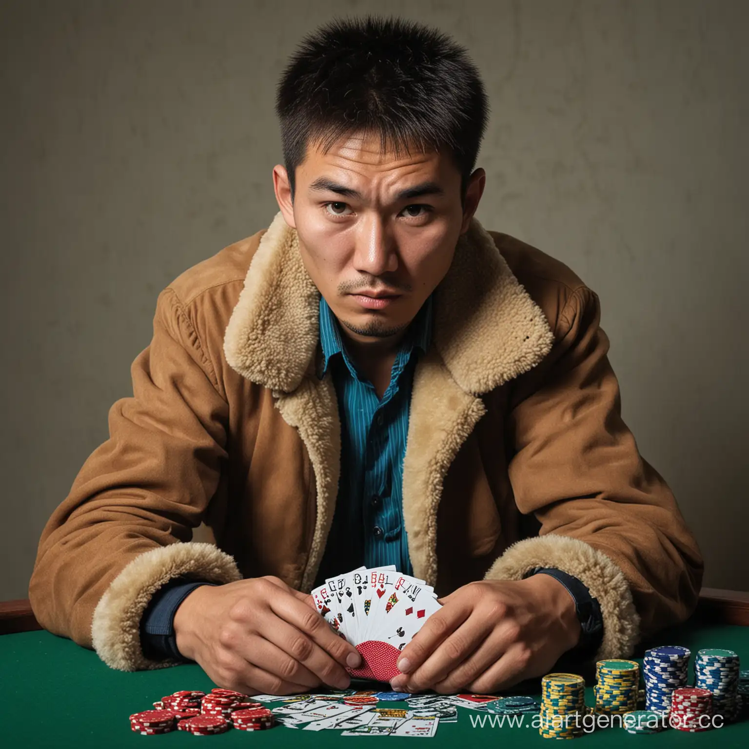 Kazakh-Gambling-Addict-in-Urban-Casino-Setting