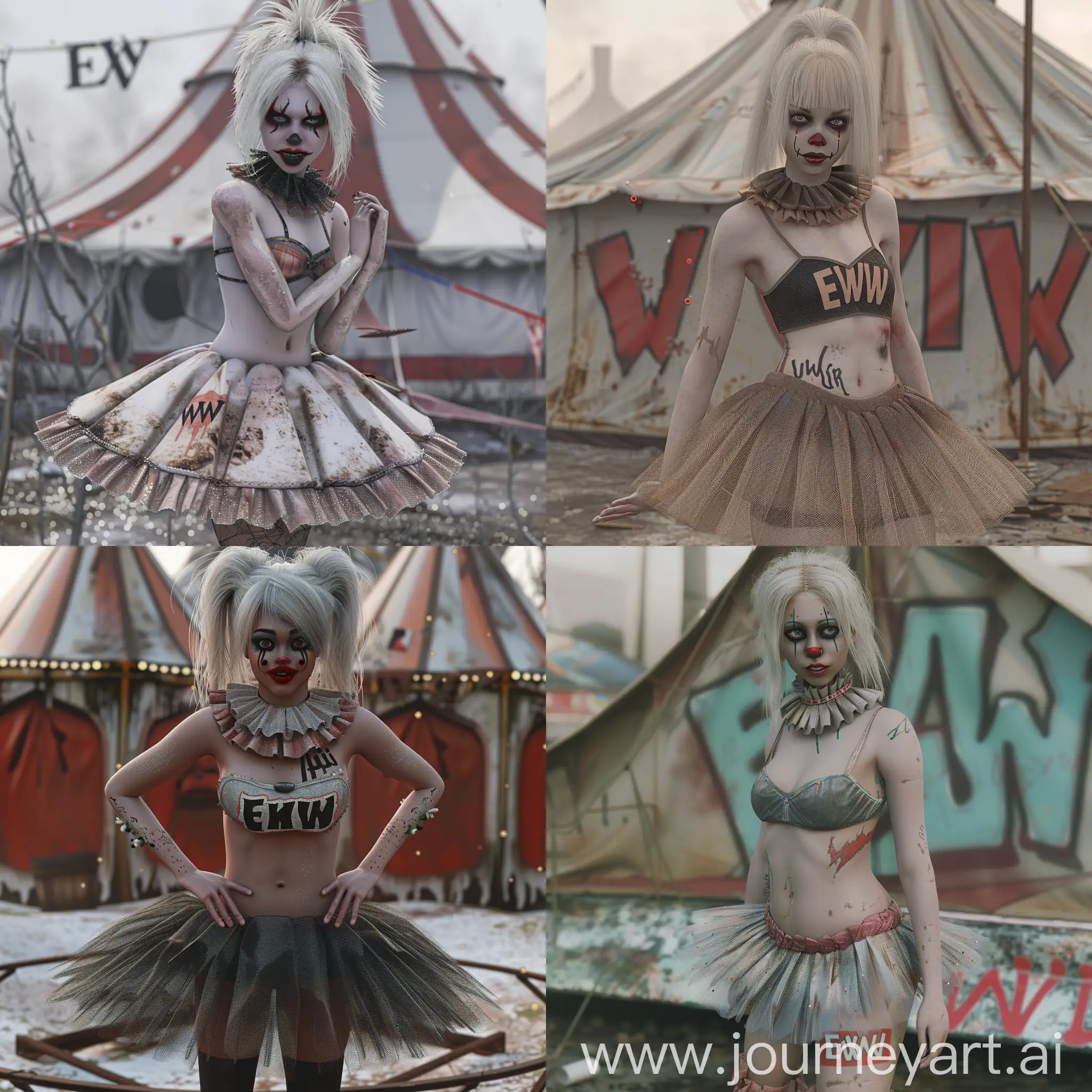 Ethereal-WhiteHaired-Ballerina-in-Vintage-Tent