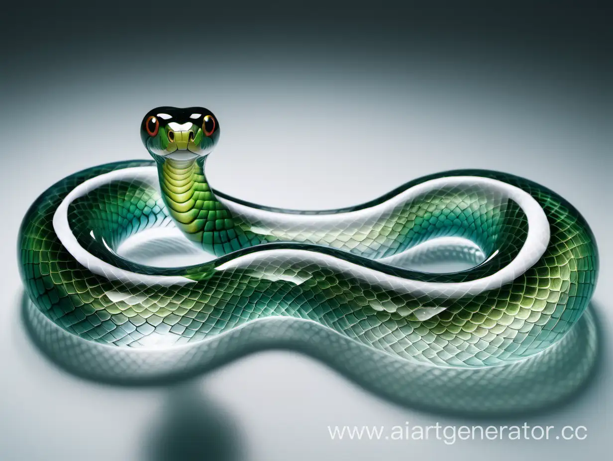 стклянная прозрачная змея
