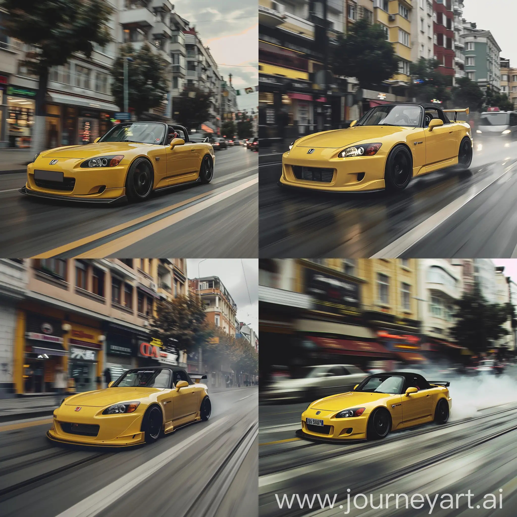 Yellow-Honda-S2000-Drifting-on-Turkey-Streets-Pinterest-Snapchat-Style