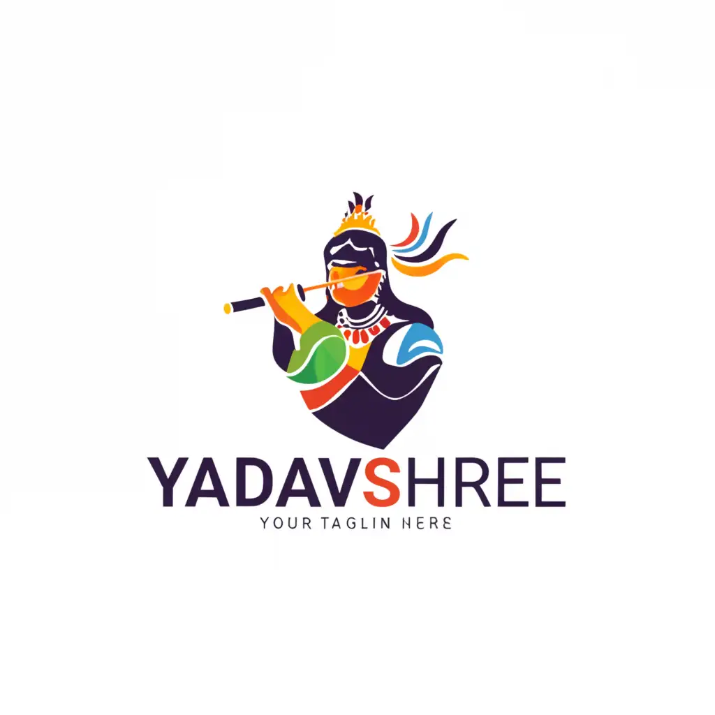 a logo design,with the text "Yadav Shree", main symbol:Shree Krishan,Moderate,be used in Technology industry,clear background