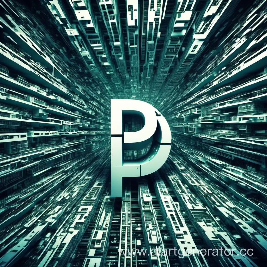 Futuristic-Cyber-Cityscape-with-Dynamic-Letter-P