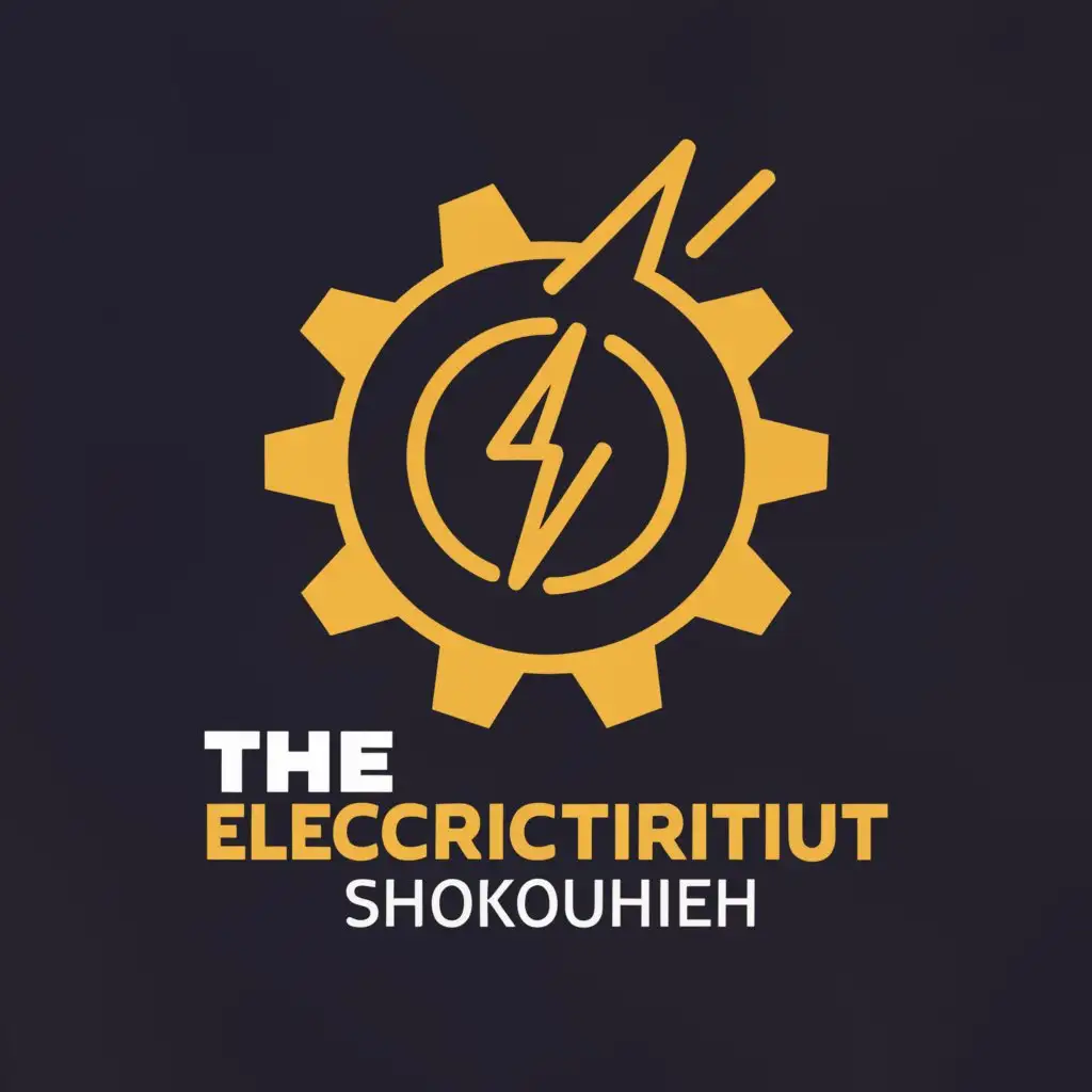 a logo design,with the text "The Electricity Department Shokouhieh", main symbol:Spark
gear
,Moderate,clear background