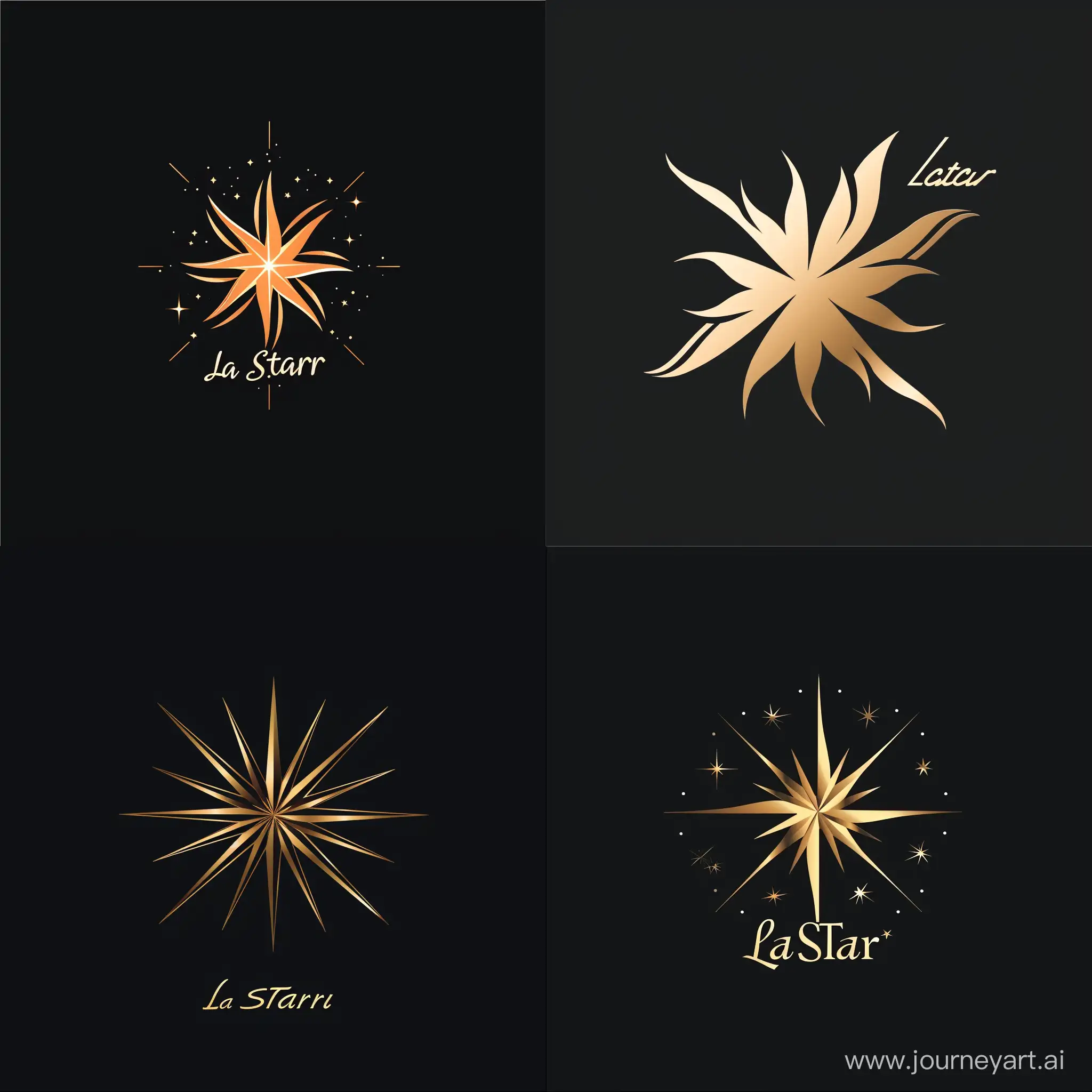 Luxurious-Logo-Design-LaStar-Radiant-Star-with-Minimalistic-Elegance