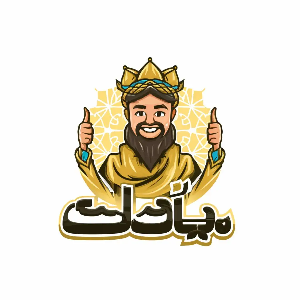a logo design,with the text "Style point.", main symbol:happy arabic man in disdasha, thumbs up, gold and silver, arabic script,complex,be used in Beauty Spa industry,clear background