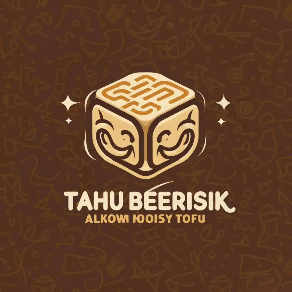 a logo design,with the text "Indonesian Tahu Berisik, also known as noisy tofu, is a dish that typically includes fried tofu, peanut sauce, and various vegetables.", main symbol:Tofu,Moderate,be used in Restaurant industry,clear background