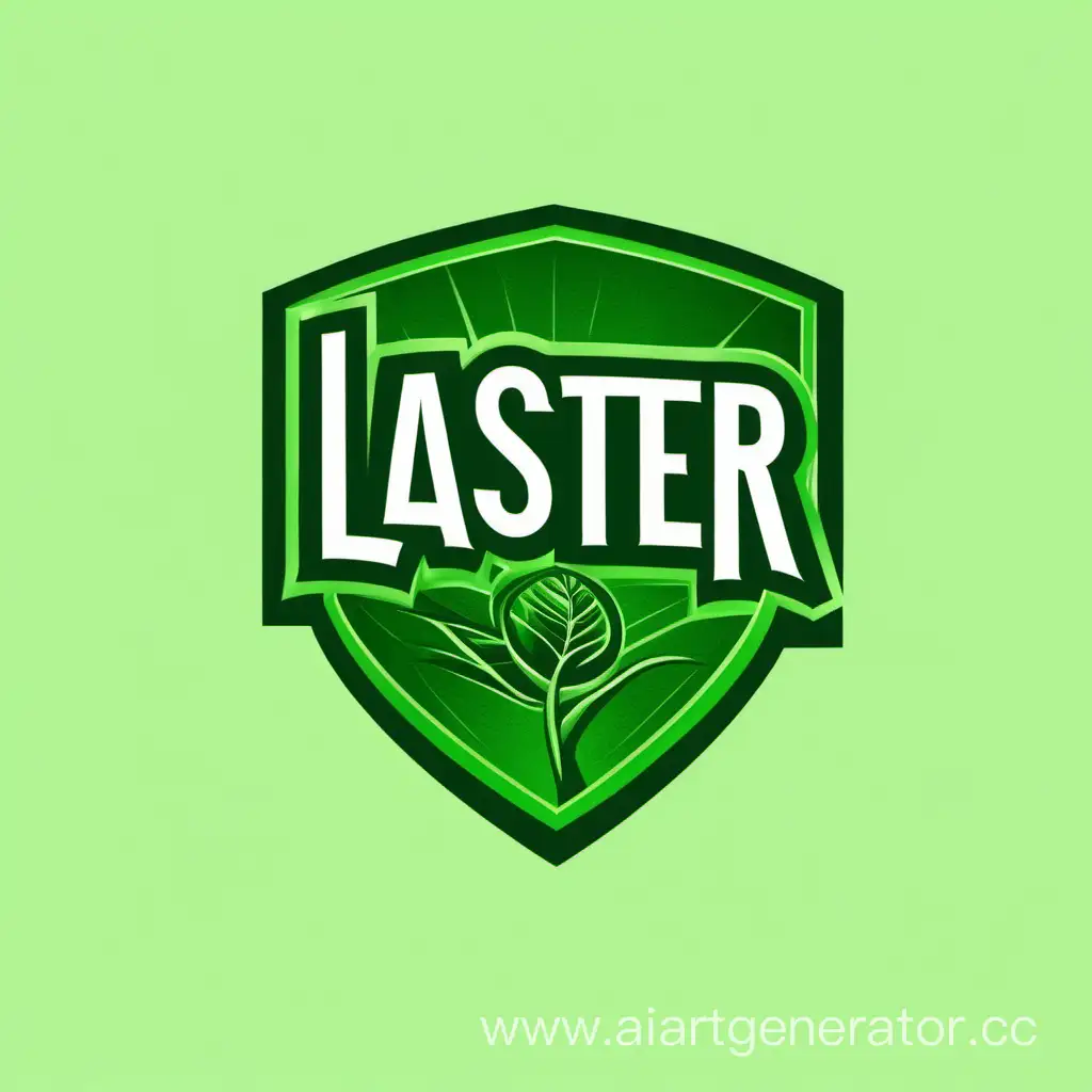 Логотип laster зеленого цвета