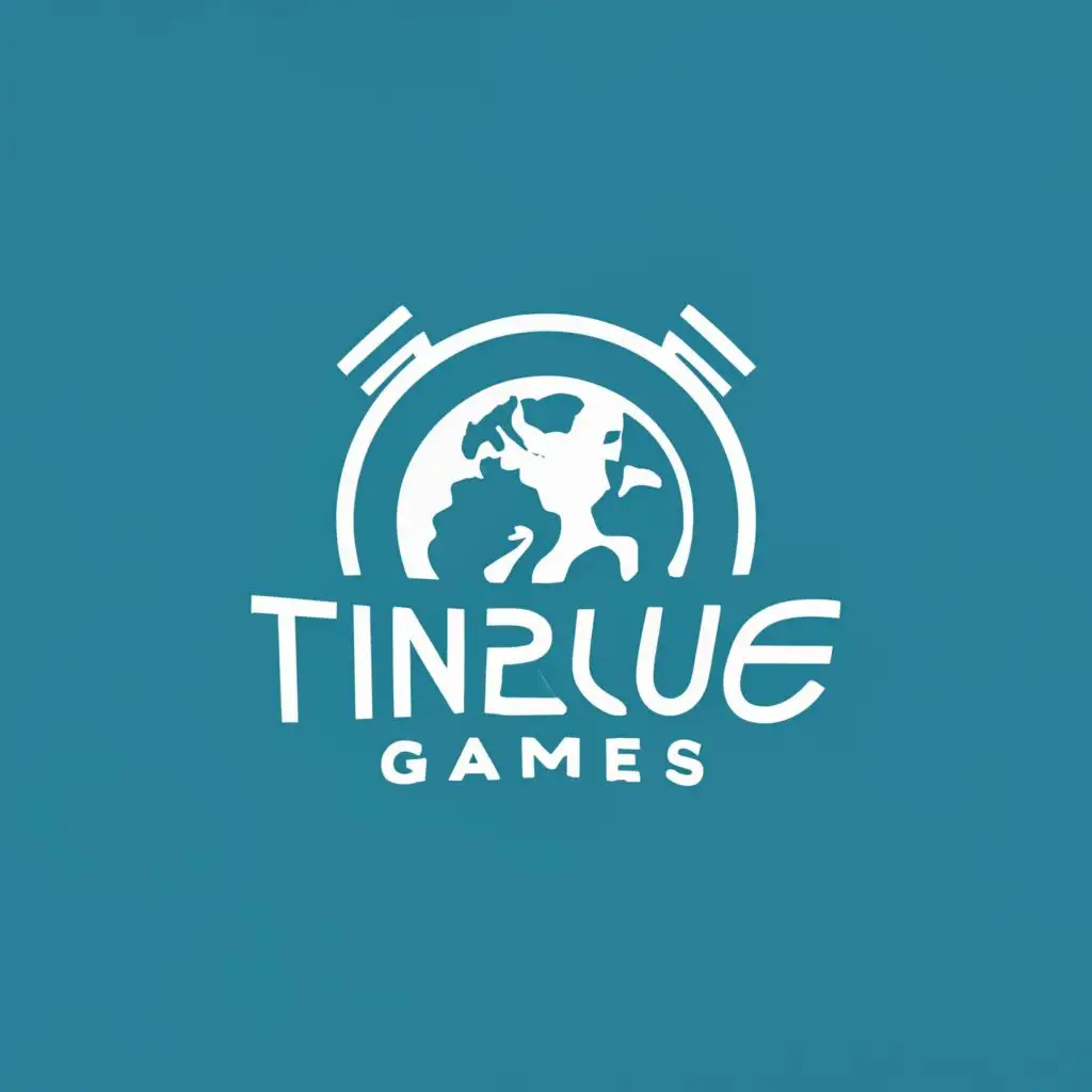 logo, Earth, space, with the text "Tiny Blue Games", typography, be used in Technology industry