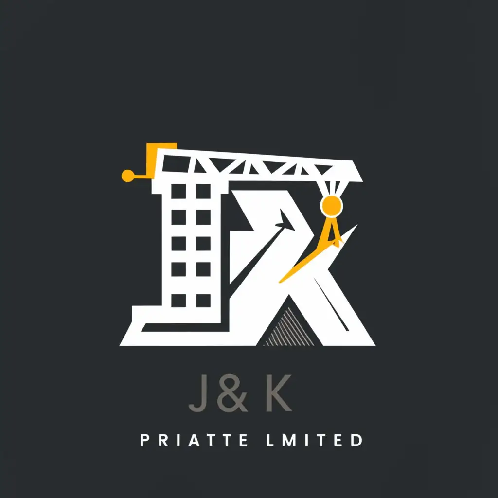 a logo design,with the text "j & k private limited", main symbol:constrasion,Moderate,be used in Construction industry,clear background