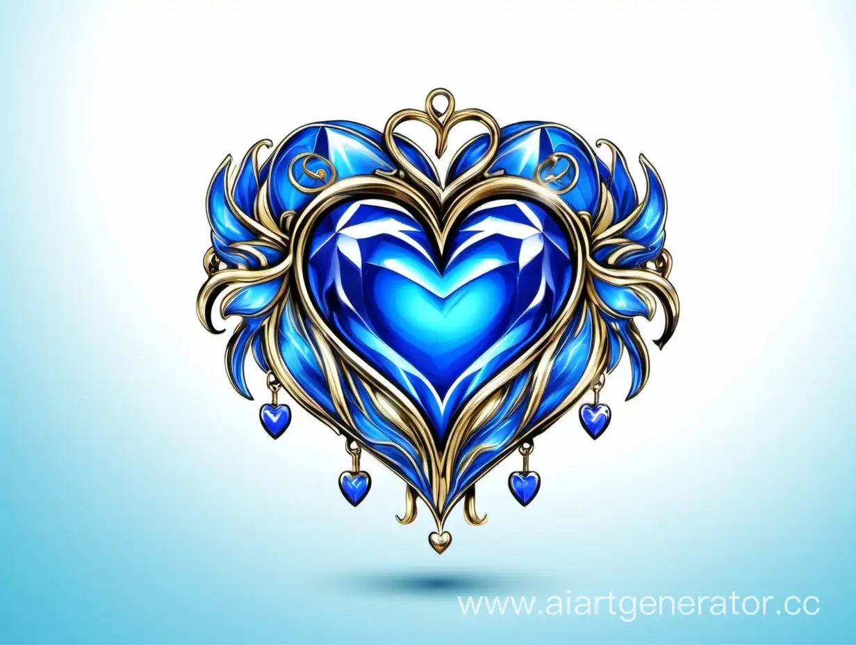 Blue heart, Fantasy Loveris, jewelry and accessories, logo