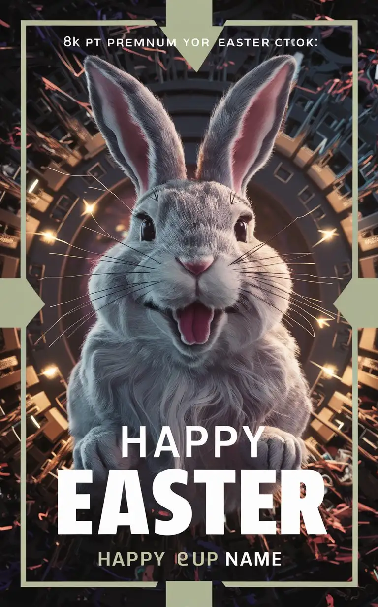 Happy-Easter-Chocolate-Border-Bunny-Card