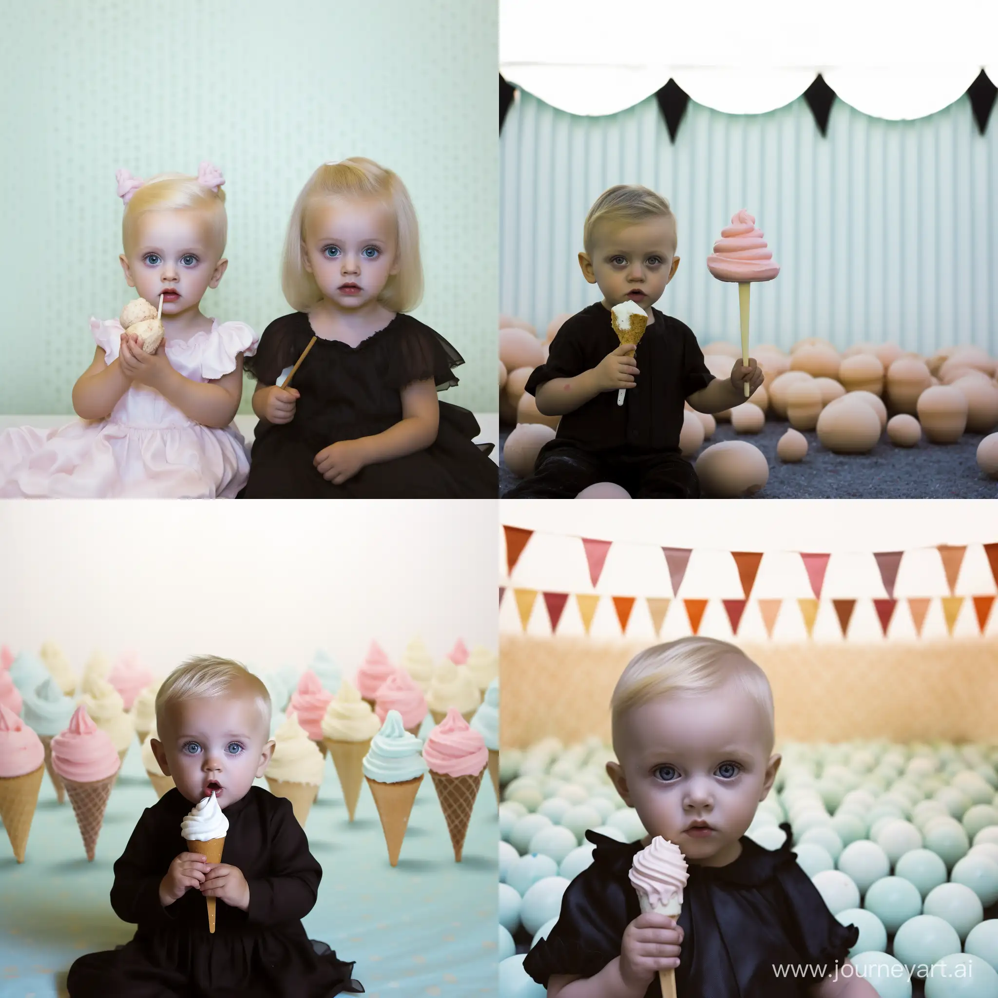 Adorable-Babies-Enjoying-Playful-Ice-Cream-Mess-in-Hypereal-8K-HDR-Photo