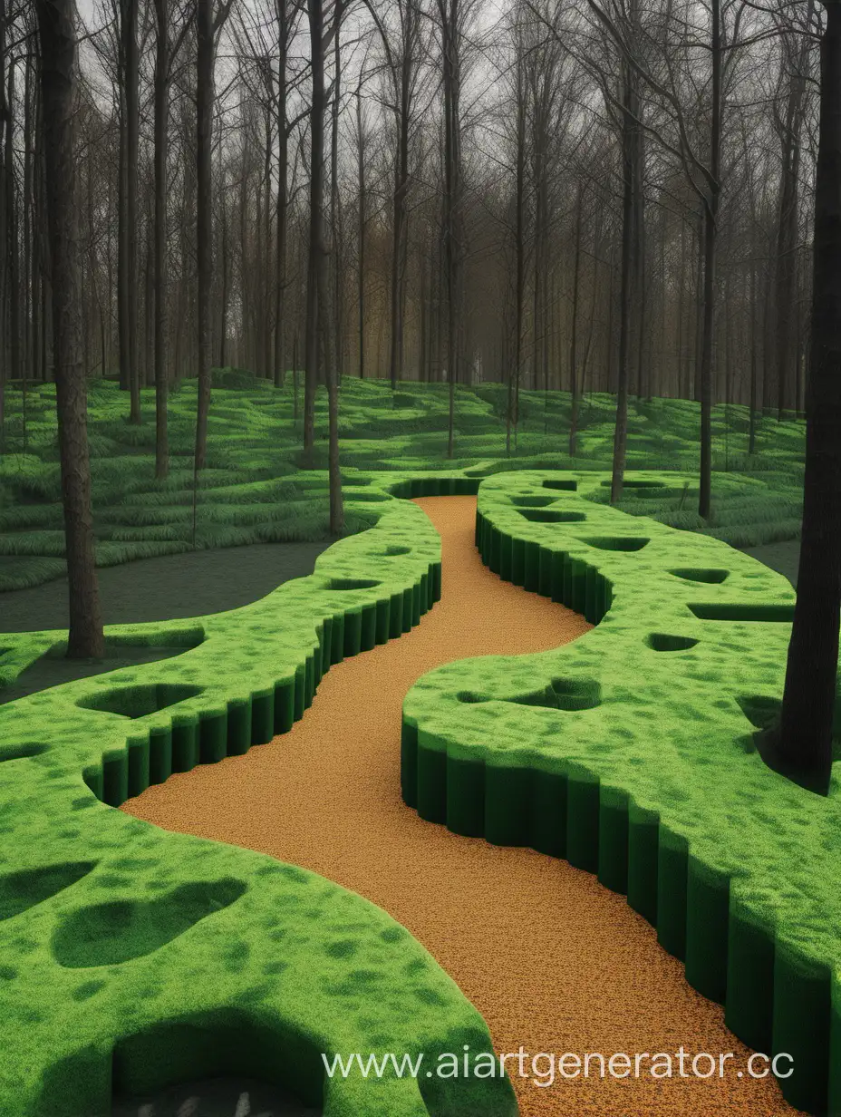 Tranquil-Forest-Landscape-with-Geoplastic-Sculptures